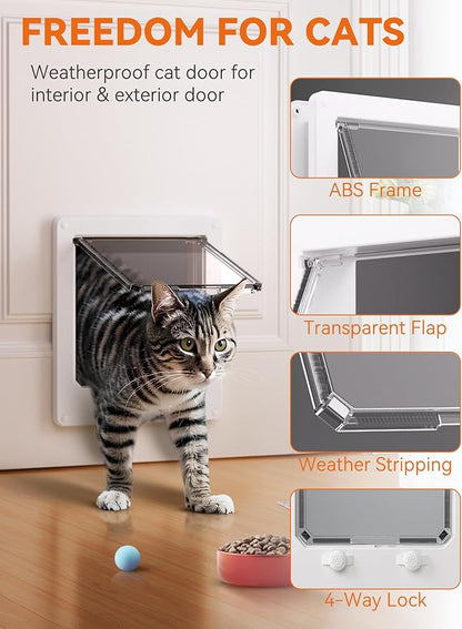 LIBBEPET Cat Door Interior Door, Indoor Cat Doors, X-Large Pet Doors - Image 2