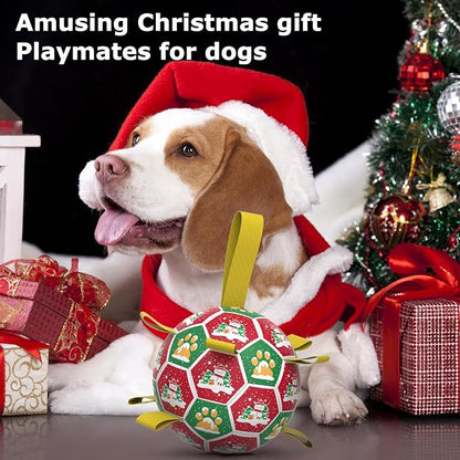 QDAN Christmas Dog Toys: Dog Soccer Ball - Image 2