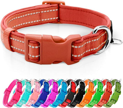 azuza Reflective Dog Collar, Soft Neoprene Padded Pet Collar by azuza