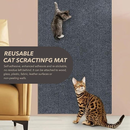 78.7"X15.8" Cat Scratching Mat, Self-Adhesive Cat Scratch Carpet, DIY Cats - Image 5