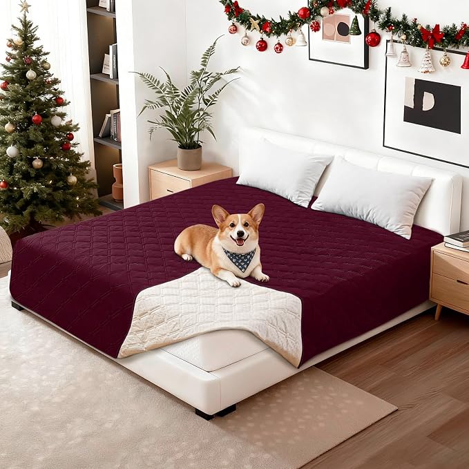 Waterproof Dog Bed Cover, Non-Slip Dog Blanket by CYCMACOHOME