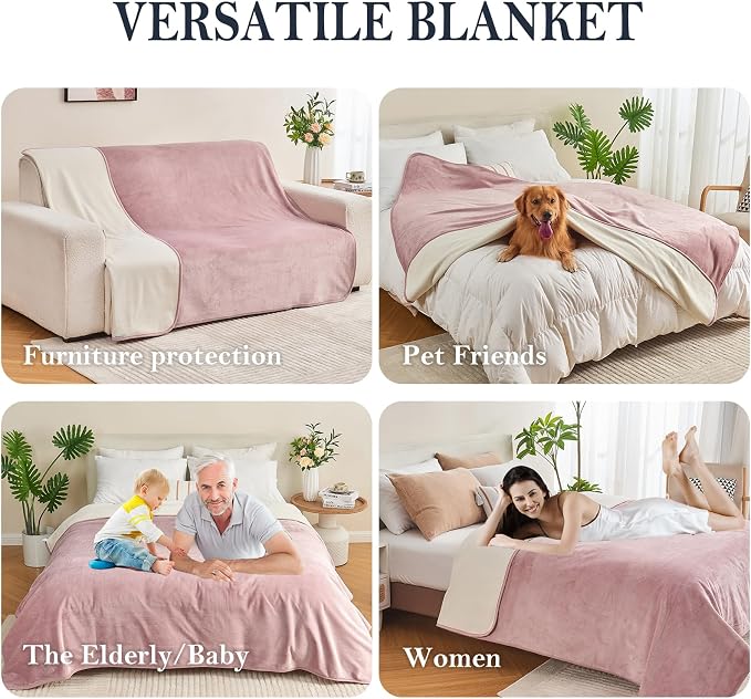 Waterproof Blanket 80"x90" for Adults, Reversible Waterproof Bed Cover for Dogs - Image 3