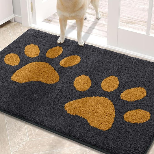 Buganda Dog Door Mat for Muddy Paws, Absorbent Dirt Trapper Washable Indoor by Buganda
