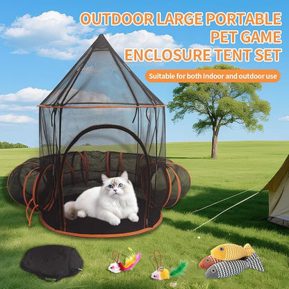 Outdoor Cat Enclosure with Tunnel - Image 7