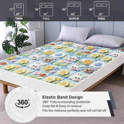 Waterproof Mattress Protector Queen, Fitted Sheet Style Breathable Mattress - Image 5