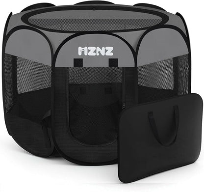 Dog Cat Playpen, Portable Puppy Pet Crate Indoor by MZNZ