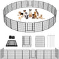 Dog Playpen Outdoor Dog Fence for Yard, 32inch 24 Panels Dog Pens Outside by Jhsomdr