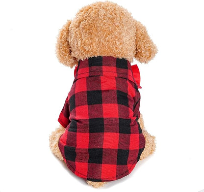 Tongcloud 3 Pack Plaid Puppy Cat Shirt - Image 5