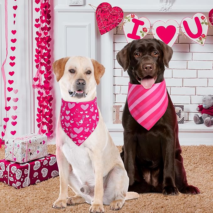 Valentines Dog Bandana St Patricks Day and Easter Dog Bandana Large 3PCS - Image 4