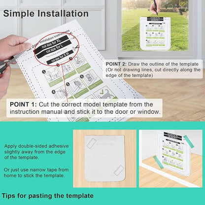 Thin Cat Door for Windows, Pet Doors and Sliding Door, Safety Pet Door - Image 7