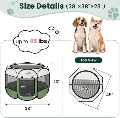 Love's cabin Pet Puppy Dog Playpen, Large Dog Tent Crates Cage Indoor/Outdoor - Image 3