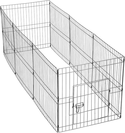 Yaheetech 24 inch 24 Panel Black Heavy Duty Foldable Metal Dog Exercise Pen - Image 7