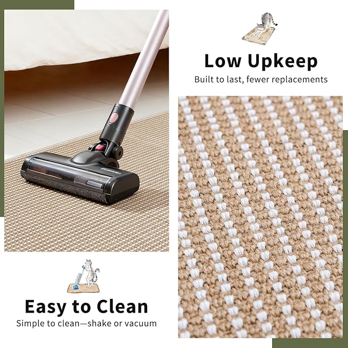 Cat Scratcher Mat, 39.3"x 23.6" Natural Sisal Cat Scratch Mat - Image 6
