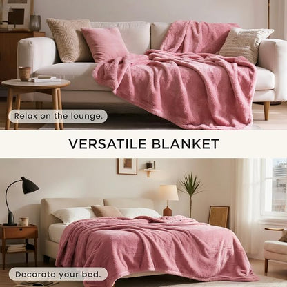 gogobunny Waterproof Bed Blanket, Reversible Sherpa Fleece Throw Blanket - Image 9