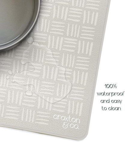 CROXTON & CO. Non-Slip Faux Leather Pet Feeding Mat - Image 4