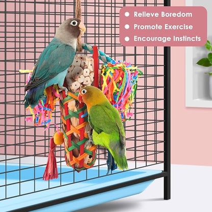 KATUMO Bird Toys Parakeet Toy Cockatiel Shredding Chew Conure Foraging Sola - Image 5