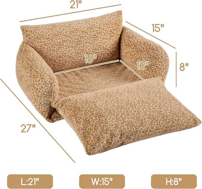 Hollypet Cat Bed Fluffy Plush Mutifuctional Double-Layer Soft Pet Couch - Image 3