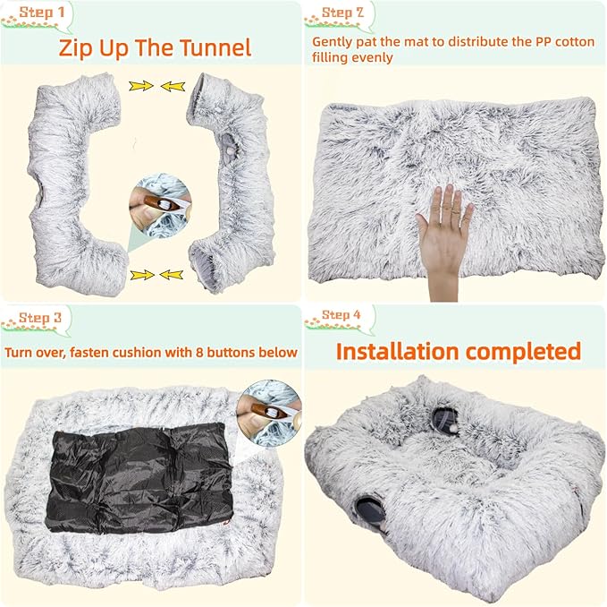 XxingSheep 4 Cave Shuttled XL Cat Tunnel Bed - Image 5