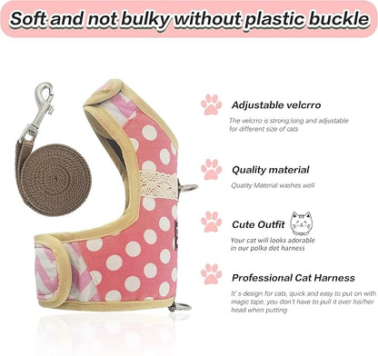 Cat Harness and Leash for Walking Escape Proof, Adjustable Cat Walking Jackets - Image 4