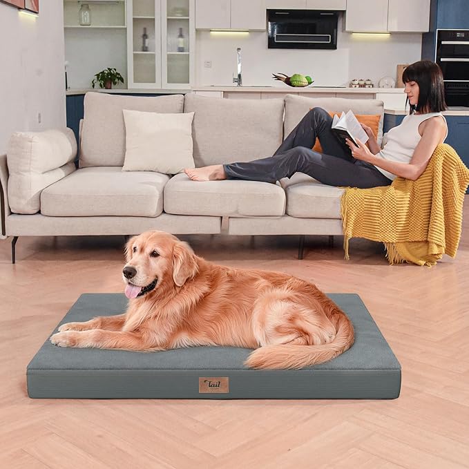 Large Comfy Washable Dog Bed, Orthopedic Egg Crate Foam Dog Crate Mat - Image 7