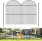 10Pcs No Dig Garden Fence, 32in/24ft Rustproof Metal Dog Fence Outdoor by Tivray