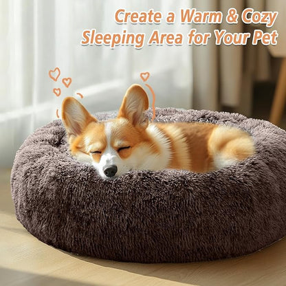 JOLLYVOGUE Calming Dog Bed Large Size Dog, Anti-Anxiety Donut Large Pet Bed - Image 5