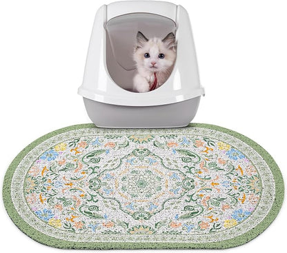 Bienbee Cat Litter Mat, Urine and Water Proof, Bean-Green M by Bienbee
