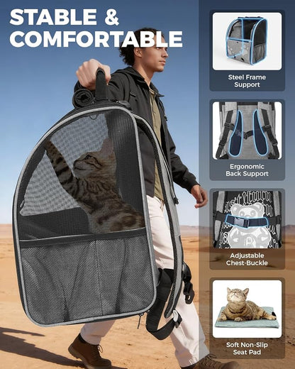 Cat Carrier Backpacks for Kitty Small Dog up to 15 lbs, Lightweight and - Image 6