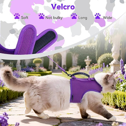 Kitty Harness and Leash for Walking Escape Proof Breathable Mesh Fabric - Image 5