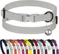 Leather Cat Collar with Buckle and Removable Bell by BUDKAS