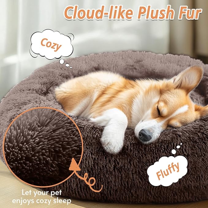 JOLLYVOGUE Calming Small Dog & Cat Bed - Image 2