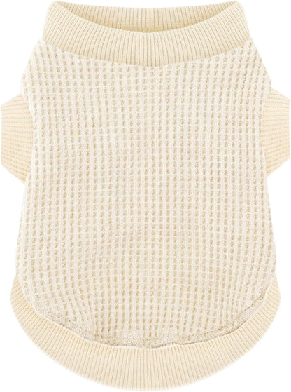 Cozy and Functional Dog Shirts for Small Puppies: Stretchable Beige Attire by Paiaite