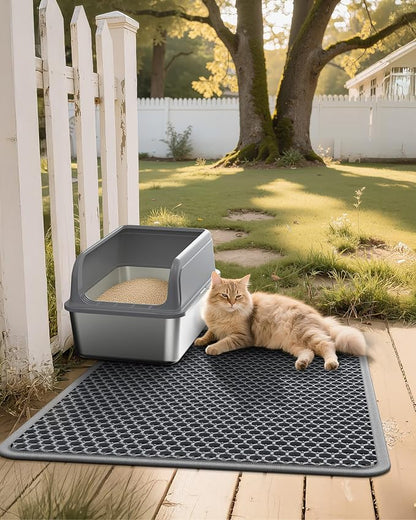 Cat Litter Mat - 46'' x 35'' Small Litter Trapping Mat, Waterproof, Urine-Proof - Image 7