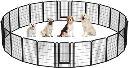 Yaheetech Dog Playpen Outdoor, 40 inch 24 Panels Dog Pen Indoor Heavy Duty by Yaheetech
