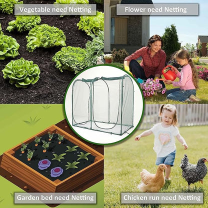 Poray Large Tunnel 10FTx6FT Plant Netting Cover, 6FT Tall Crop Cage Tomato - Image 7