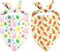 Easter Dog Bandana, 2 Pack Adjustable Holiday Party Pets Rabbit Easter Egg by XGXHZYLC