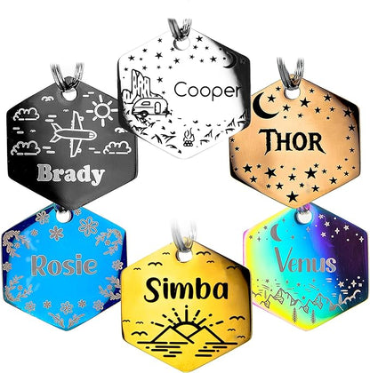 Personalized Dog Tag with 5 Lines of Custom Deep Engraved Durable Stainless by PetANTastic