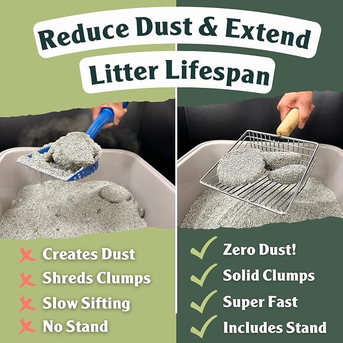 Sprinkle & Sweep Metal Cat Litter Scoop - Image 2