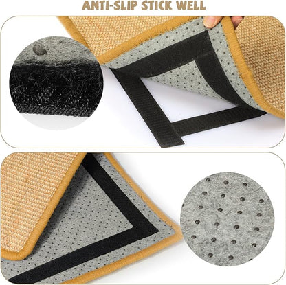 Carpet Cat Scratching Mat Sisal, 2 Packs Sisal Fabric Large 23.6" x 15.7" - Image 3