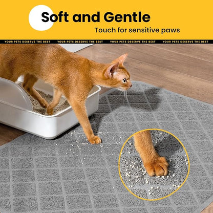 Cat Litter Mat Litter Trapping Mat, Less Waste Cat Litter Box Mat - Image 6