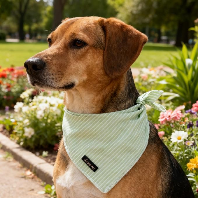 ARING PET Summer Dog Bandana-Cute Green Dog Bandanas, Comfortable Pet Scarf - Image 5