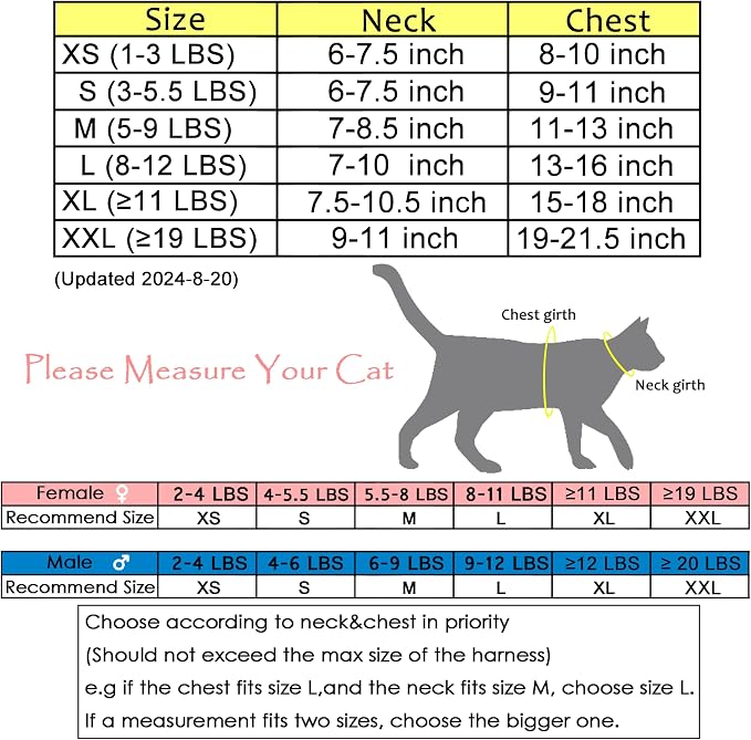 Cat Harness and Leash for Walking Escape Proof Breathable Mesh Fabric, - Image 2