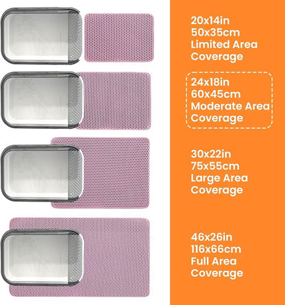 Cat Litter Mat, 24x18 Inches Large Double Layer Honeycomb Cat Litter Trapping - Image 9