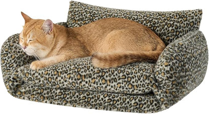 Hollypet Cat Bed Fluffy Plush Mutifuctional Double-Layer Soft Pet Couch by Hollypet