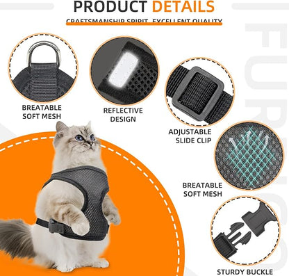 AirTag Cat Harness and Leash for Walking, Integrated Cat Vest - Image 5