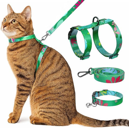 Cat Harness and Leash Set with Matching Collar – Escape Proof Harness by Unknown