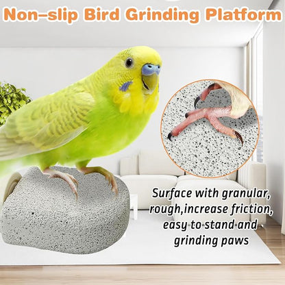 PINVNBY 6 PCS Bird Perch Bird Beak Grinding Stone Calcium Mineral Parrot Perch - Image 4