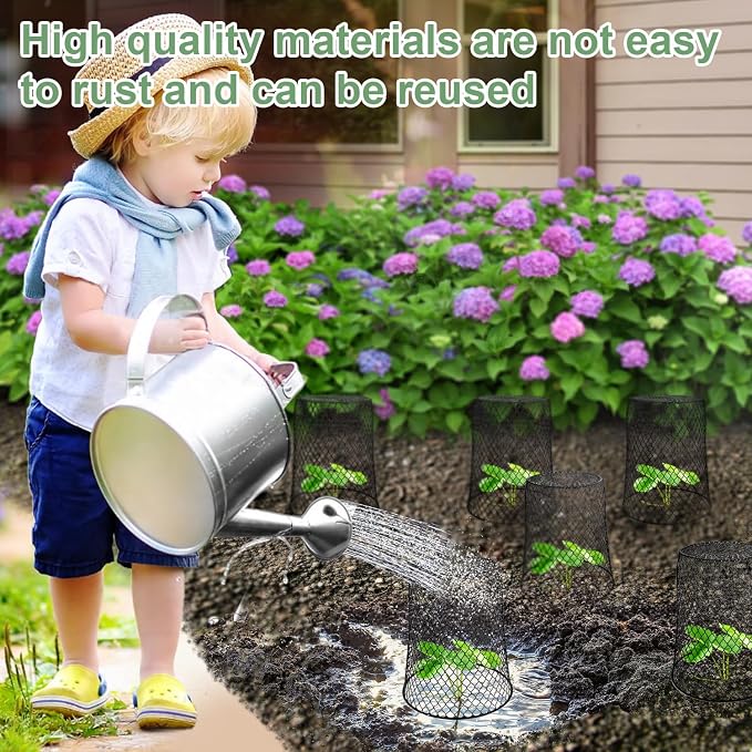 20 Pcs 6.8"×7.4" Seedling Plant Protectors from Animals, Chicken Wire Plant - Image 5