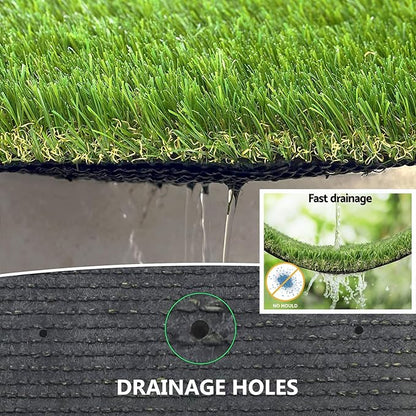 Artificial Grass Rug Outdoor Indoor 13FTX32FT Fake Grass Carpet Green Synthetic - Image 5