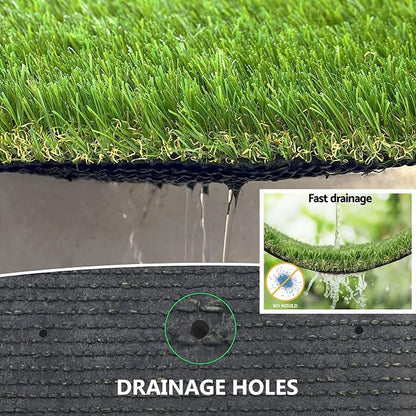 Artificial Grass Rug Outdoor Indoor 6FTX67FT Fake Grass Carpet Green Synthetic - Image 5